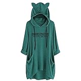 GFGHH Oversized Teddy Hoodie Damen Plüschmantel Mit Taschen, Fleece Plüschjacke Pullover Kapuzenpullover Sweater Outwear Warm Winterjacke Oversize Fleecejacke Kapuzenjacke Jacke Pulli Kuscheljack