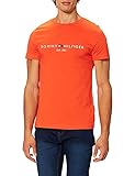 Tommy Hilfiger Herren Tommy Logo Tee T-Shirt, Daring Orange, XL