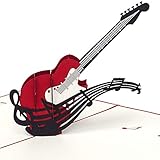 PaperCrush® Pop-Up Karte Gitarre [NEU!] - 3D Geburtstagskarte als Geschenk für Gitarristen oder Bassisten - Besondere Glückwunschkarte für Musikliebhaber, Konzert oder Gitarren G