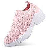 Damen Sneakers Sportschuhe Laufschuhe Plateauschuhe Turnschuhe Fashion Frauen Schuhe Atmungsaktives Leichte Schuhe Trainer Outdoor, Pink 1, 38 EU