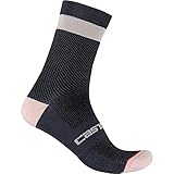 castelli Damen Alpha W 15 Sock, Dark Steel Blue/Soft Pink, Small-M