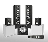 Polk Audio Monitor XT-Serie, 5.1 Heimkino Soundsystem, Surround System bestehend aus 2x MXT70 Standlautsprechern,1Paar MXT20 Surround Lautsprecher,1x MXT35 Centerlautsprecher und MXT12 Aktivsubw