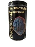 Best Heart Flakes Super Growth 830ml Premium Fischfutter,Flockenfutter,Rinderprotein mit Vitaminen und Mineralien,alle Zierfisch,speziell auch für Diskus oder Welse,unterstützt das W