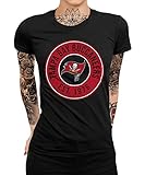 Kansas-City Chiefs vs. Tampa-Bay Buccaneers Playoffs American Football NFL Super Bowl 55 Bucs Frauen Damen T-Shirt | Schwarz | M