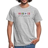 Spreadshirt United Colors of Scandinavia Finnland Norwegen Schweden Dänemark Männer T-Shirt, XL, G
