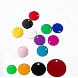LUOSHUAI HundeanhäNger Mit Gravur Großhandel 20 Stücke Kreis Hund ICH WÜRDE Tags Name Tags Für Welpen Hund Anti-Lost Pet Typenschild Für Hunde Aluminiumgravur Tags Hundemarke Mit G