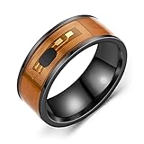 Bodhi2000 NFC Smart Ring Multifunktional Wasserdicht Smart Edelstahl Doppel Drachen Muster Smart Ring Geschenk, Edelstahl, Ring,