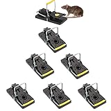 QUTAII Mausefalle, Profi Mäusefalle Rattenfalle, 6 Pack Mäusefalle Schlagfalle, Hygienisch Wiederverwendbar Effektive Mausefallen in Haus und G