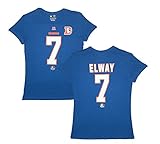 Majestic Damen Denver Broncos John Elway # 7 blau NFL Football T-Shirt Women Girls (XL)