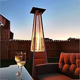 MOSHUO Heizpilz Terrassenheizer, 13KW Hochleistungs-Edelstahl-Pyramidenheizung, Heizstrahler für Terrasse für Außen-Bereich Und Innen-Bereich Wie Terrasse, Wintergarten (Ohne Ventil)