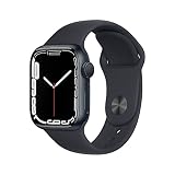 Apple Watch Series 7 GPS, 41 mm Midnight Aluminiumgehäuse mit Midnight Sport Band – Reg