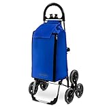 Treppensteiger Einkaufstrolley Seena in blau mit 50L & Kühlfach - Einkaufsroller Trolley bis 30kg belastbar - Gewicht nur 2.5kg