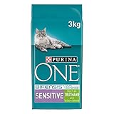 PURINA ONE BIFENSIS SENSITIVE Katzenfutter trocken, reich an Truthahn, 4er Pack (4 x 3kg)