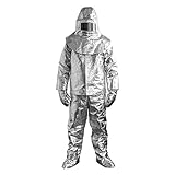 CHENSTAR Feuerwehruniform, Hitzebeständige Feuerfeste Kleidung Aus Aluminiumfolie, 1000 Grad Celsius F Feuerfester Anzug Entzündungshemmender Anzug Komp