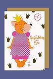Geburtstag Kinder Karte Grußkarte Prinzessin 16x11cm Ausschneiden Aufstellen Plus 4 Stick