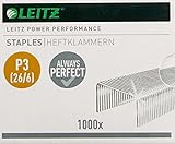 Leitz Power Performance Heftklammern P3 (26/6), 1000 Stück, Verzinkt, 55720000