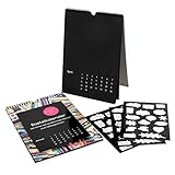 ewtshop® Kalender DIY Set, 2 Schwarze Jahreskalender, immerwährendes Kalendarium, DIN A4, Spiralbindung Ob