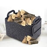 YYWL Holzkorb Metall für Kaminholz Stabil Allzweckkorb Aus Filz zum Aufbewahren von Spielzeug, Holz, Artikeln kaufen,50x32x35