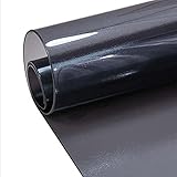 NFSHAN PVC Tischdecke Transparent, 1.5 mm Schwarz Tischfolie Schutzfolie Tischschutz Glasklar Folie(Size: 30x70cm/11.81x27.56in)