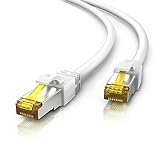 CSL - 5m CAT 7 Netzwerkkabel Gigabit Ethernet LAN Kabel - 10000 Mbit s - Patchkabel - Cat.7 Rohkabel S FTP PIMF Schirmung mit RJ 45 Stecker - Switch Router M