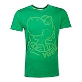 Nintendo Super Mario T Shirt Yoshi Rubber Print Logo Offizielles Herren Grün Größe M