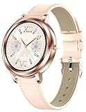 Damen Smartwatch Sport Uhr Rosegold Silber Fitness Tracker Armband Mädchen Sportuhr Pulsuhr Schrittzähler Wasserdicht Aktivitätstracker Uhr mit Blutdruckmessung Fitnessuhr IOS