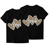 Valentinstag 2022 Shirt Damen Oberteile Winter Bluse Damen elegant sexy Shirt Weihnachten Damen Baseball Hemd sexy top Tunika für Damen Weihnachts Oberteil D