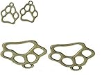 Unbekannt Anhänger Hundetatze in Gold Optik