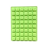 1 Packung Nichtstick Silikon Kuchenform 48 Buchstabenförmige Loch Schokolade Herstellung Mold Silikon Runde Kuchen Pfannen DIY Craft Backen Für Backen, Kuchen, Muffin, Und Harz Untersetzer L