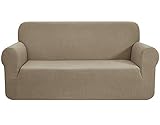 EBETA E Elastisch Sofa Überwürfe Sofabezug, Stretch Sofahusse Sofa Abdeckung Hussen für Sofa, Couch, Sessel 3 Sitzer (Sand, 185-235 cm)