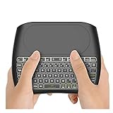 79 Keys 2,4 GHz Wireless-Mini-Tastatur, USB aufladbare mit großem Touch Screen, Geeignet für Smart TV Laptop PC Internet Box