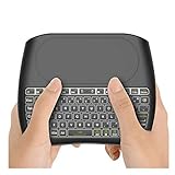 79 Keys 2,4 GHz Wireless-Mini-Tastatur, USB aufladbare mit großem Touch Screen, Geeignet für Smart TV Laptop PC Internet Box