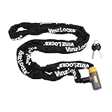 Vinz Ultar Kettenschloss | Motorradschloss Rollerschloss | Kette Locker Schloß | Panzerschloss für Motorrad und Roller | Schloss mit Schlüsseln | 100-300 cm x ø10