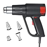 MVAOHGN Einstellbare Temperatur 2000W Industrielle Hitzepistole LCD Digital-Temperatur-Kontrollluftgebläse elektrisches Wärmegewebewerkzeug (Color : Red)