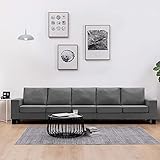 SANON 5-Sitzer Sofa Sofa Wohnzimmer Schlaffunktion Modernes Sofa Polster Sofa Wohnzimmer Bank Lounge-Sofa-Couch Sofa Wohnzimmer Dunkelgrau S