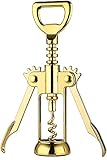 Simple Wing Korkenzieher Gold Weinöffner und Bieröffner, multifunktionaler Weinkorkenzieher Öffner (Gold)