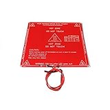 MK2B Heizbett 214x214 mm mit Widerstände, LED und Anschlusskab