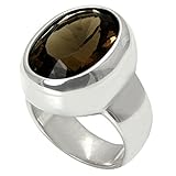 Rauchquarz Ring Silber Goldschmiedearbeit (Sterling Silber 925) Rauchtopas - mit Wert-Exp