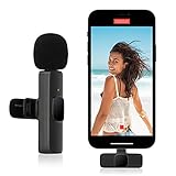 Wireless Lavalier Mikrofon für iPhone - Ansteckmikrofon Kabellos Microphone mit Clip Mini Lapel Mic für Externes Aufnahme Vlog Videoaufzeichnung YouTube Facebook Live Stream Tiktok
