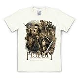 Logoshirt T-Shirt The Hobbit - The Desolation of Smaug - Filmplakat - Rundhals Shirt altweiß - Lizenziertes Originaldesign, Größe XL