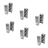 SOTECH 6er Set Verbindungsbeschlag SOLID aus Metall, Einhängebeschlag für Betten, Möbel & Metallbau Bettverbinder Schrankverbinder Möbelverbinder Tragkraft bis 250 kg