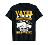 Vater und Sohn TShirt Herz An Herz Vater Sohn Partnerlook