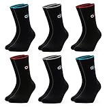 Occulto KINDER SOCKEN für JUNGEN und MÄDCHEN (6 PAAR) mit gepolsterter Sohle für Sport und Freizeit, Farbige Freizeit- und Sportsocken für Jungen und Mädchen aus Baumwolle (31-34, Schwarz)