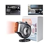 Autoheizung, 12V/24V 120W Windschutzscheibe Defogger Defroster, 1.5M Kabel, Wenig Lärm, 360° Drehbar Auto Heizung Entfroster, zum Auftauen von Fahrzeugen, Schneebeseitigung