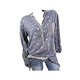 Morbuy Damen Sweatshirt, Casual Pullover Langarm T-Shirt Rundhals Ausschnitt Lose Bluse Oberteil Hemd Oversize Tops Sweatjacke Sport (3XL, Grau)