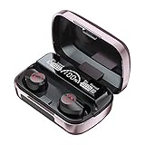 7HAHA3 Netter Teufel Bluetooth Kopfhörer TWS 5.0 Kabellose Kopfhörer Geräuschunterdrückende Mini Sport Kopfhörer Geräuschreduzierung Gaming-Ohrhörer,Pink