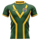 Airosportswear 2020-2021 South Africa Springboks Flag Concept Rugby Football Soccer T-Shirt Trikot - W