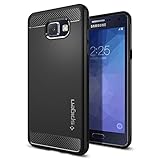 Spigen SGP11834 Rugged Armor für Samsung Galaxy A5 2016 Hülle Karbon Look [Schwarz] Elastisch Stylisch Soft Flex TPU Silikon Handyhülle Schutz vor Stürzen und Stößen Schutzhülle Case - Schw