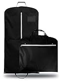 OWLMO® Elegante Anzugtasche/Kleidersack mit XXL Staufach/Laptopfach | Tragegriffe für die knitterfreie Reise | faltbar | robust | 110x62