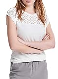 ONLY Damen T-Shirt onlNICOLE S/S MIX TOP NOOS Weiß (Cloud Dancer), 38 (Herstellergröße: M)